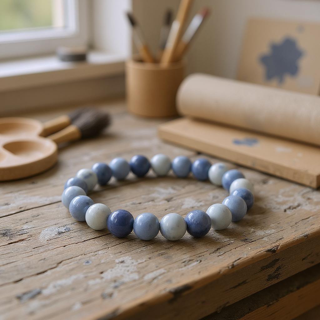Denim Blue Natural Stone Bracelet