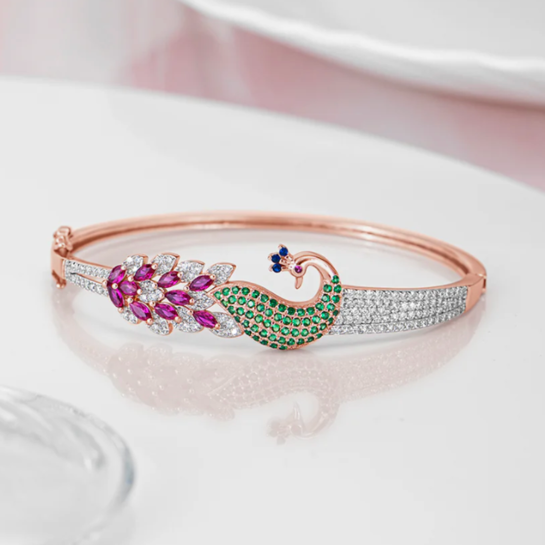 925 Sterling Silver Peacock Bracelet