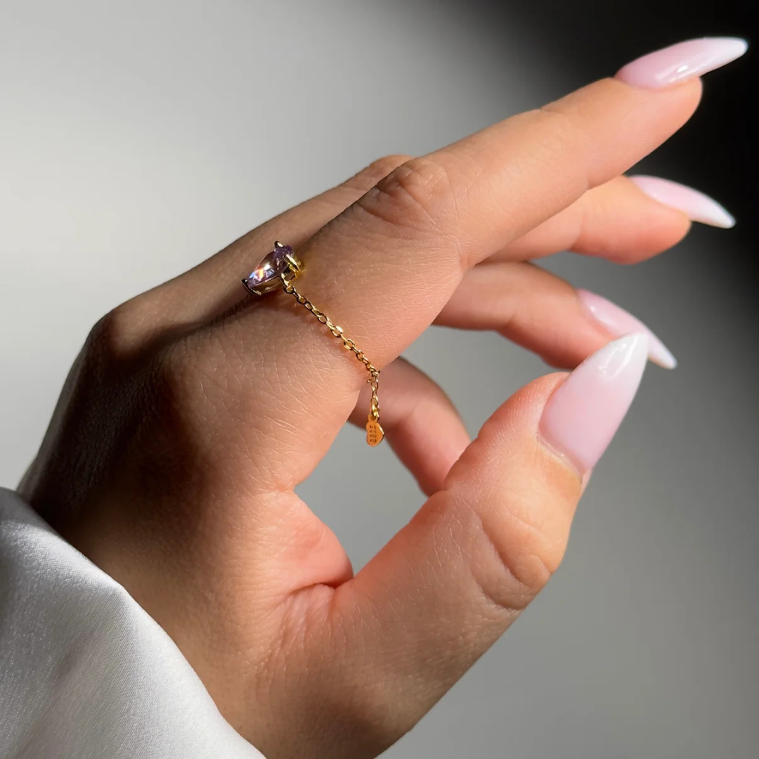 Dainty Oval Cut Solitaire Ring – 925 Sterling Silver