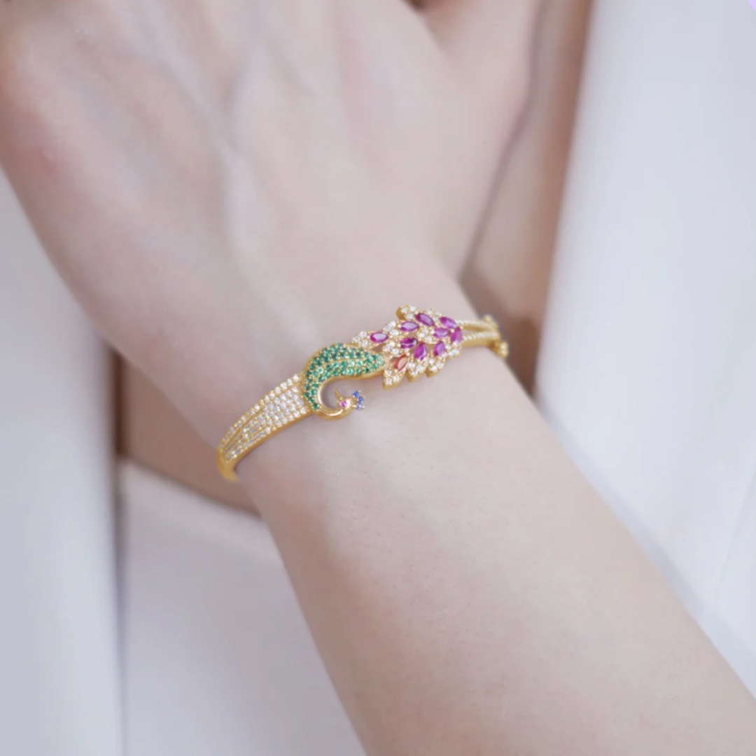 925 Sterling Silver Peacock Bracelet