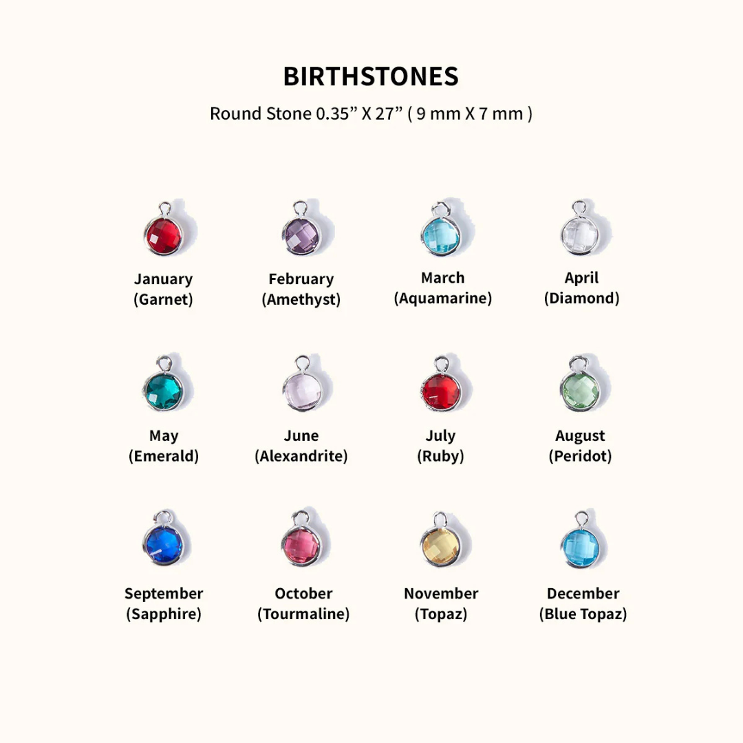 Personalised Birthstone Name Pendant – Rose Gold Plated | 925 Silver