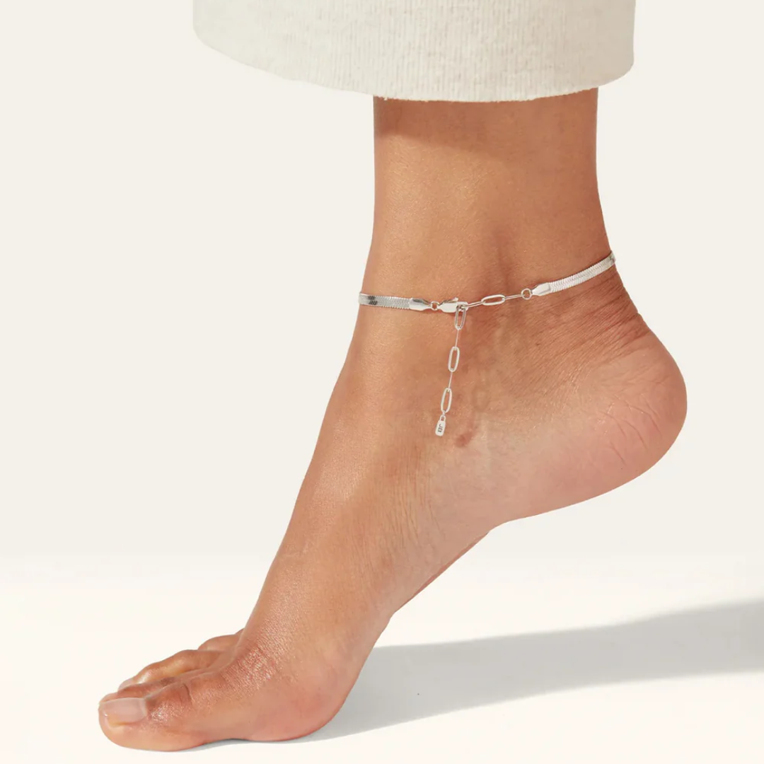 Silver Snake Chain Anklet