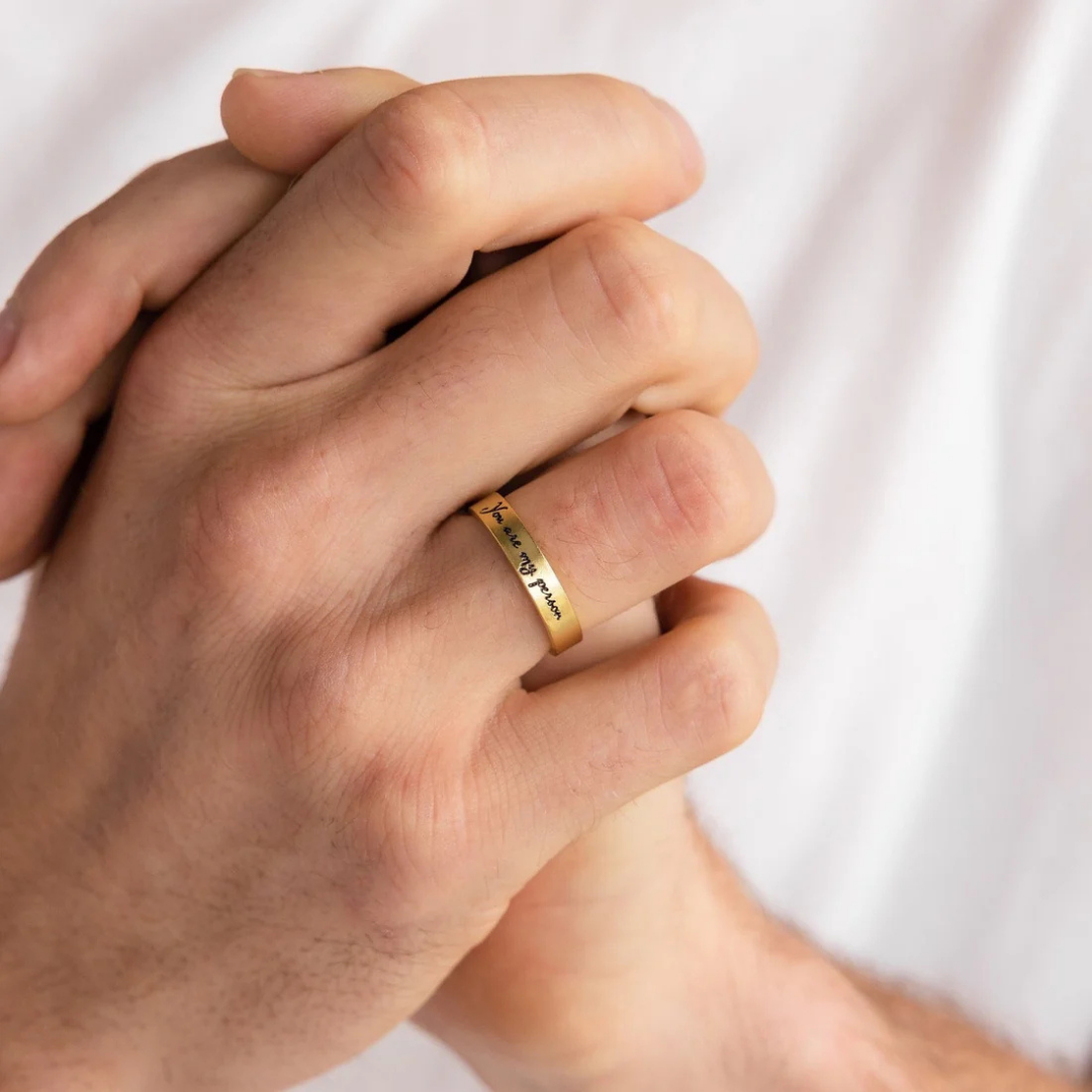 Silver Hand Written Custom Name Band