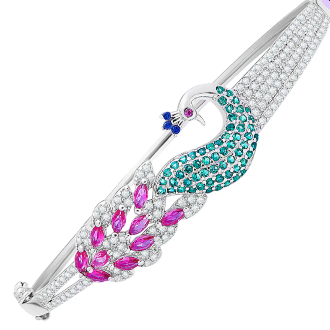 925 Sterling Silver Peacock Bracelet