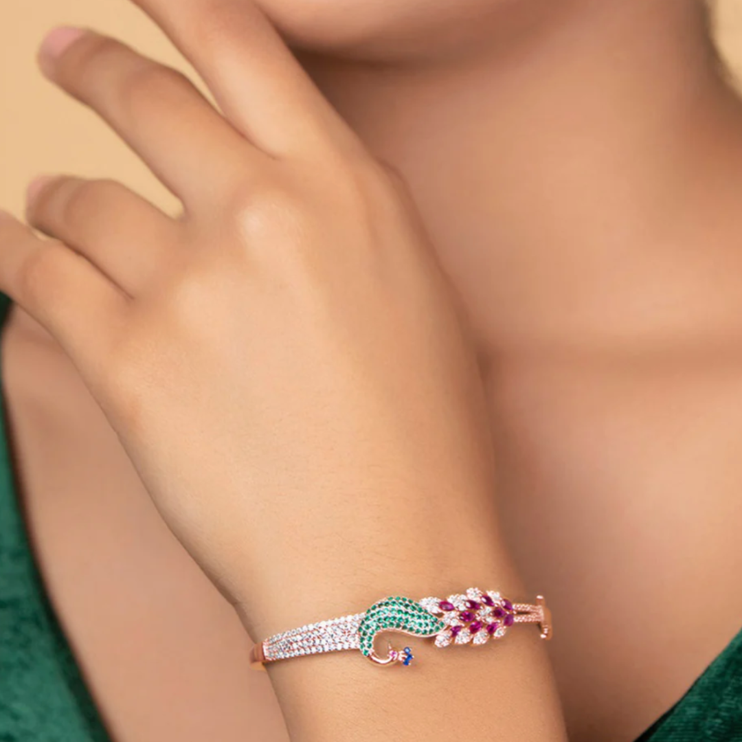 925 Sterling Silver Peacock Bracelet