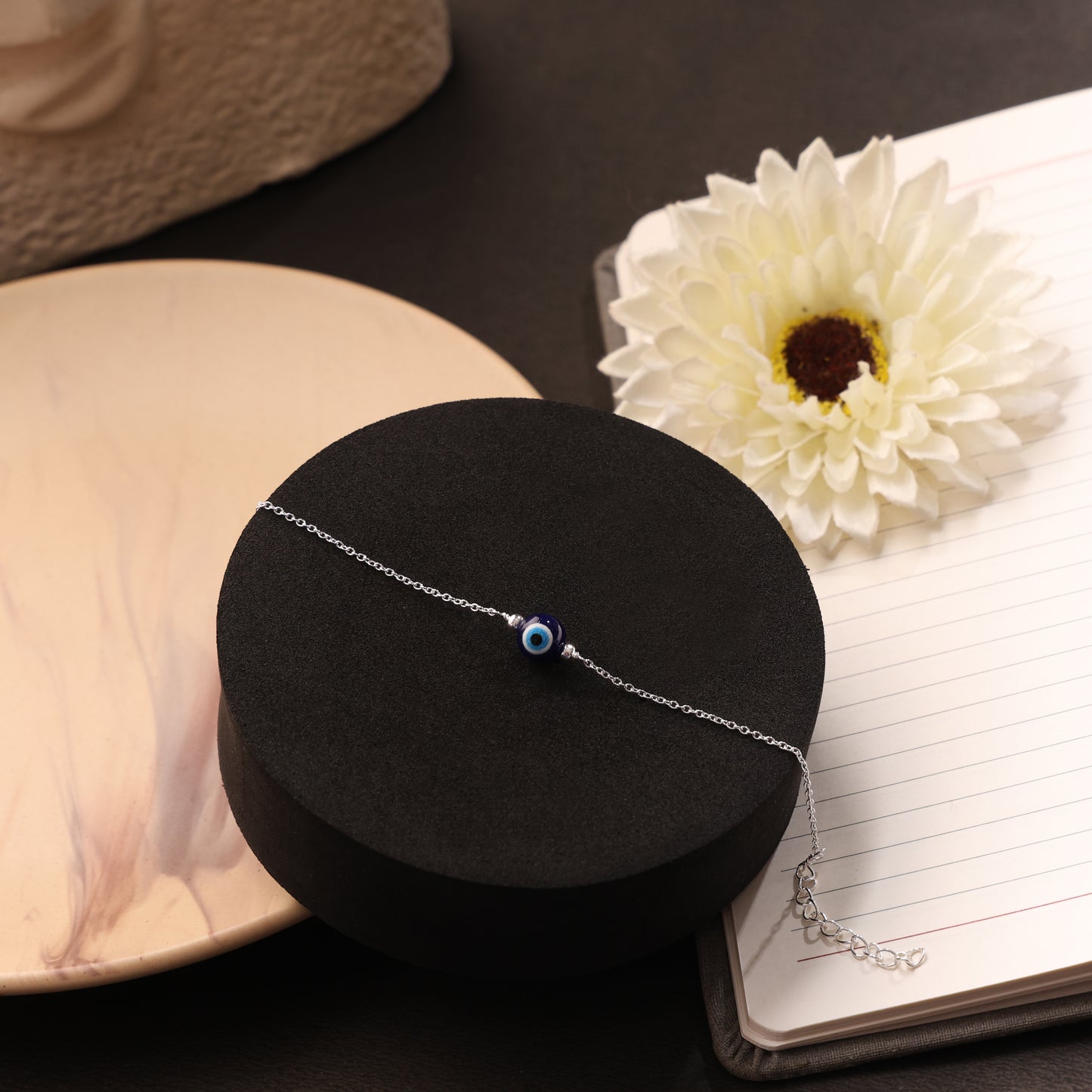 925 Sterling Silver Evil Eye Protection Bracelet – Minimal Design