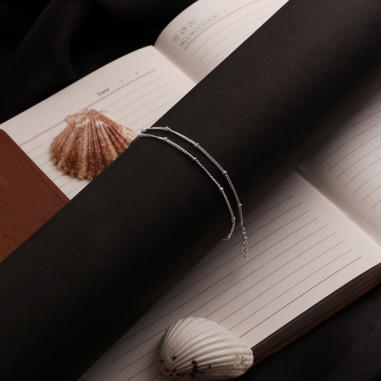 Silver Bead Long Chain