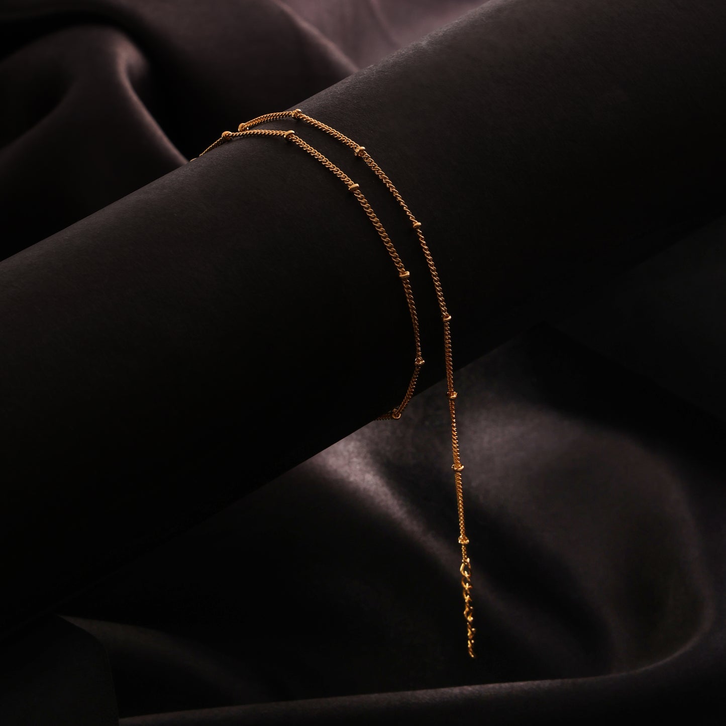 Silver Bead Long Chain