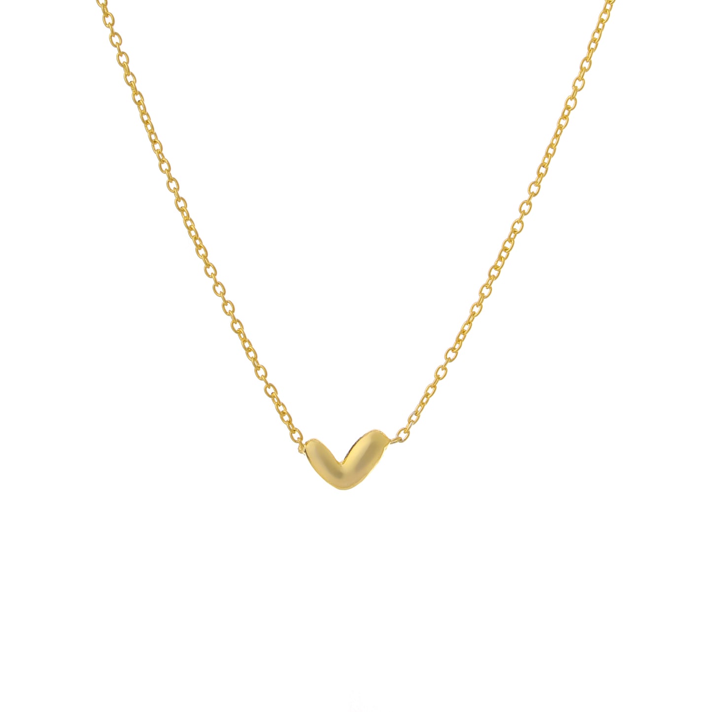 925 Sterling Silver Minimal Heart Pendant Necklace