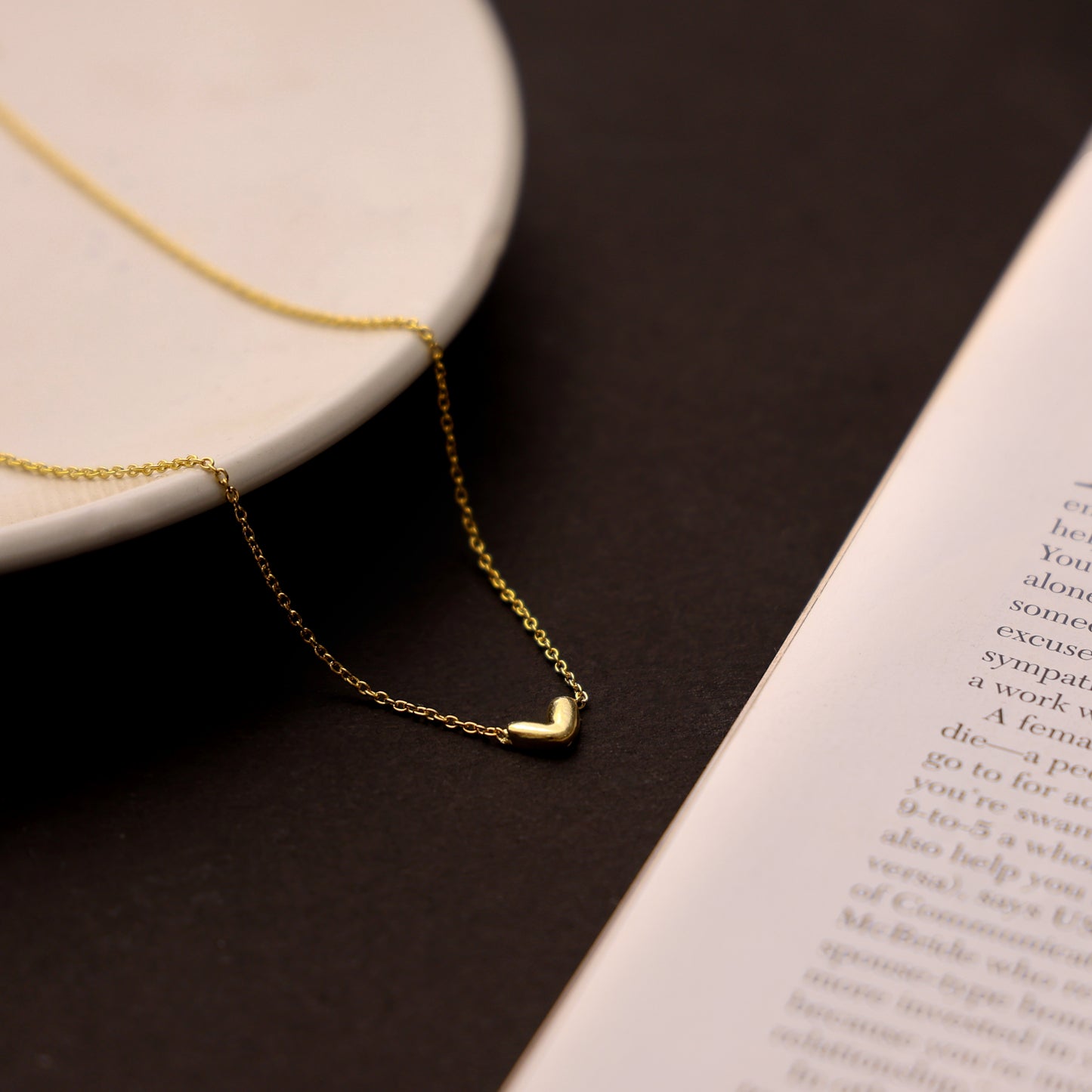 925 Sterling Silver Minimal Heart Pendant Necklace