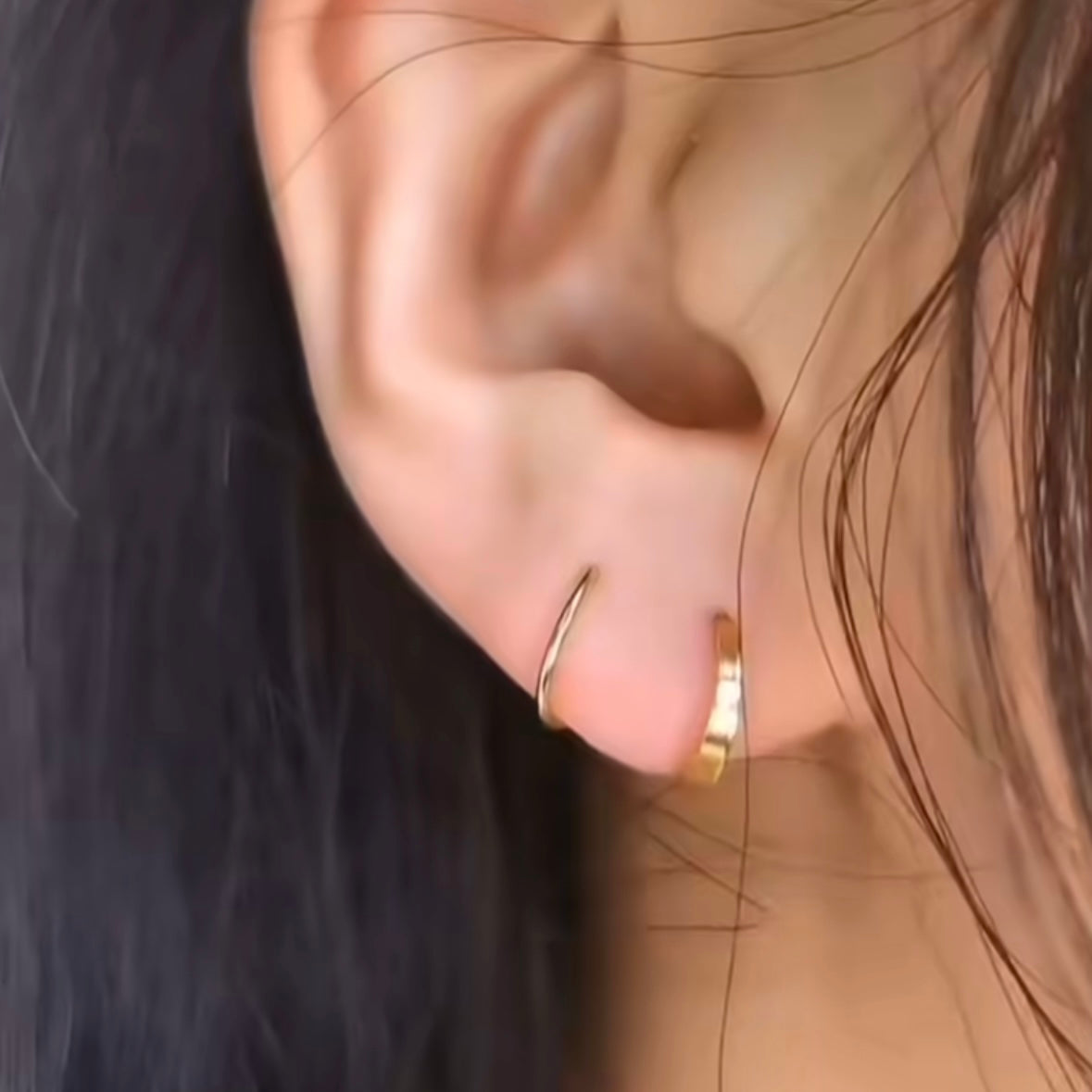 Sterling Silver Spiral Gold-Plated Hoop Earrings