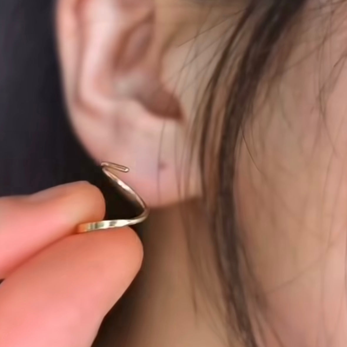 Sterling Silver Spiral Gold-Plated Hoop Earrings