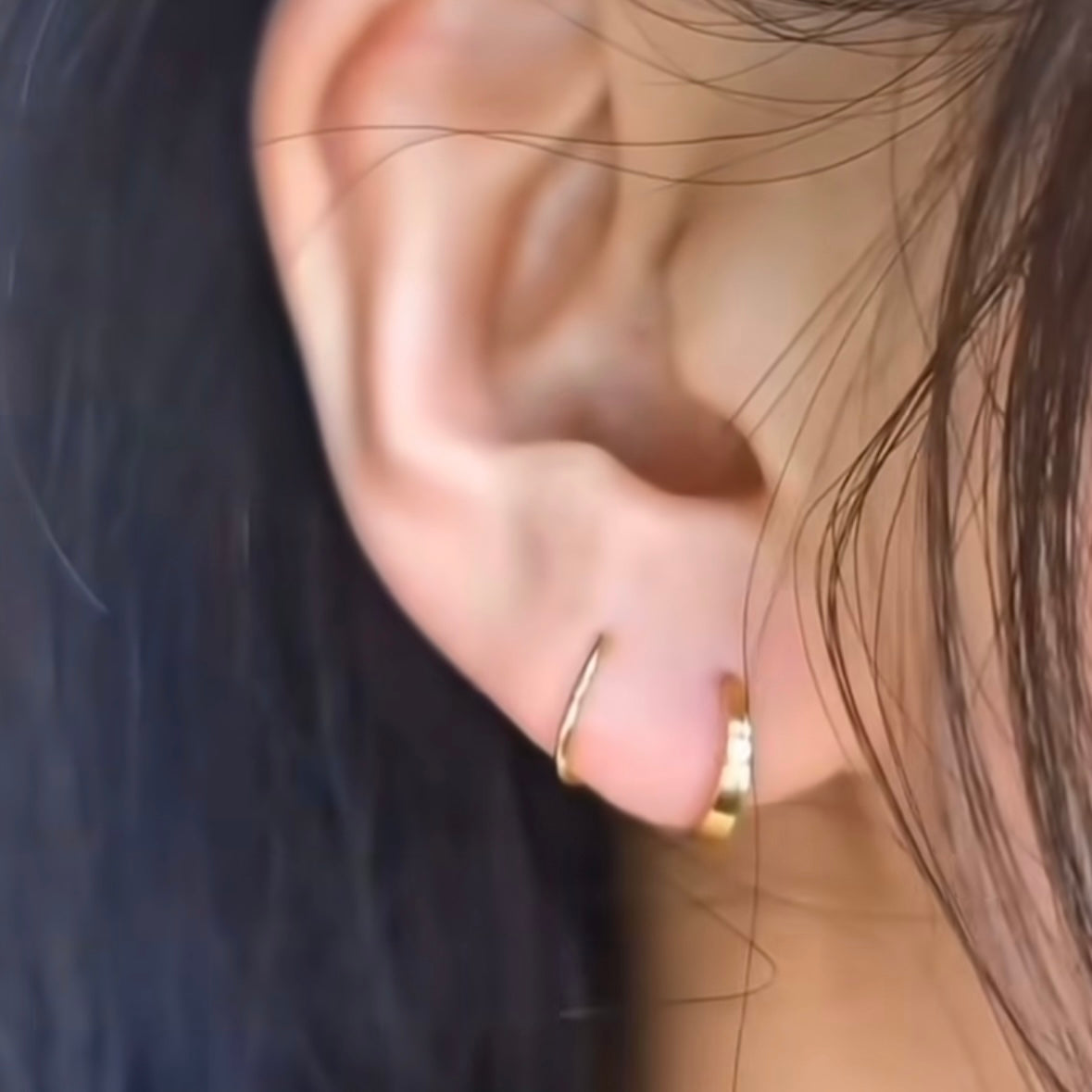 Sterling Silver Spiral Gold-Plated Hoop Earrings