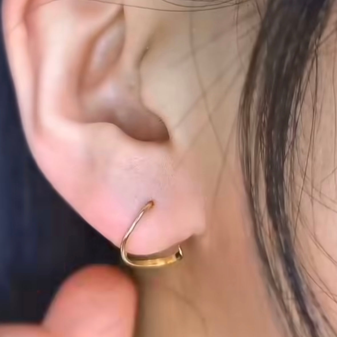 Sterling Silver Spiral Gold-Plated Hoop Earrings