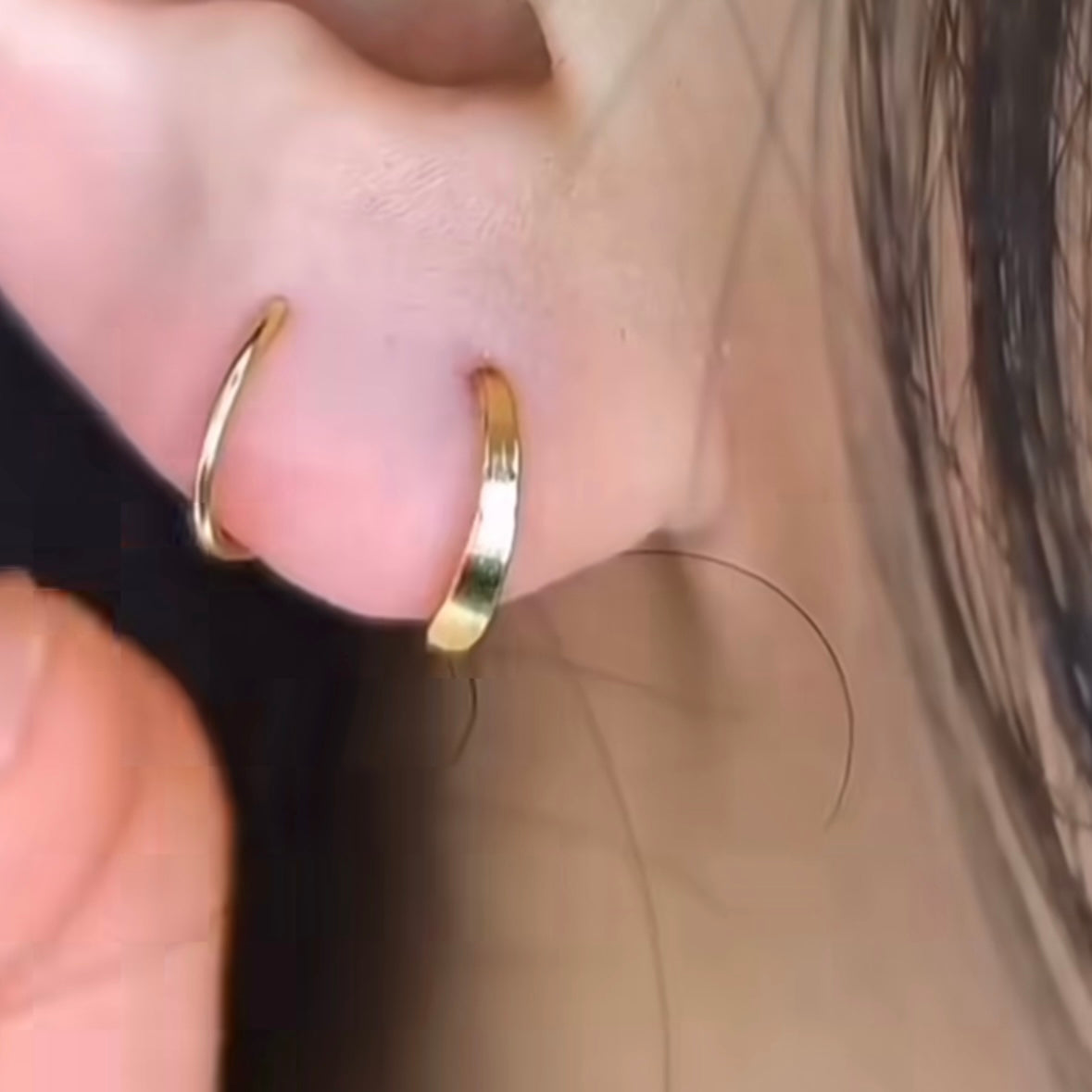 Sterling Silver Spiral Gold-Plated Hoop Earrings