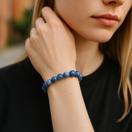 Denim Blue Natural Stone Bracelet